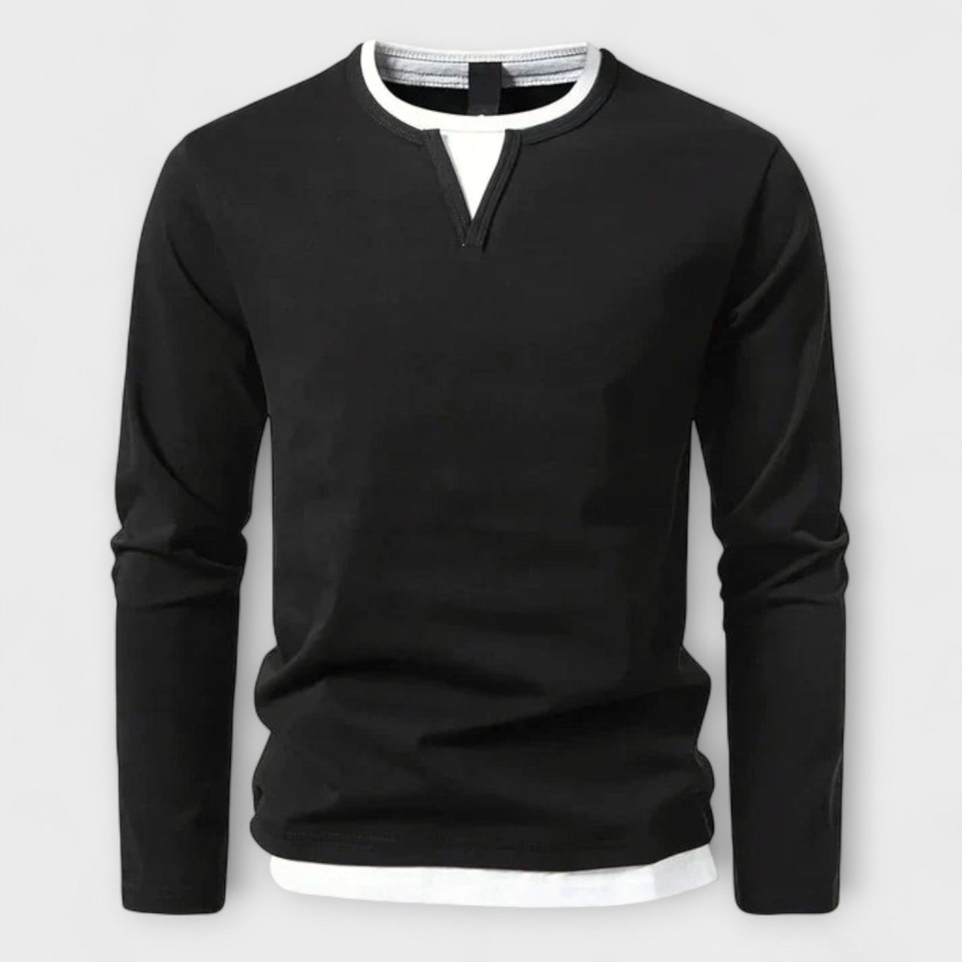 MIRAVO | Maglietta a maniche lunghe premium in cotone pettinato