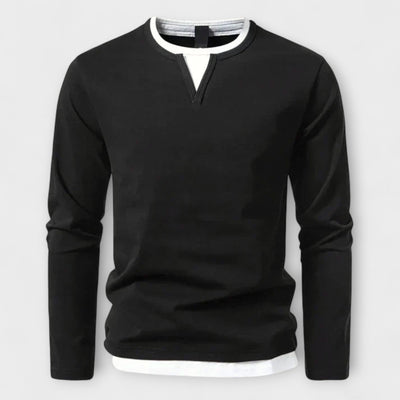 MIRAVO | Maglietta a maniche lunghe premium in cotone pettinato