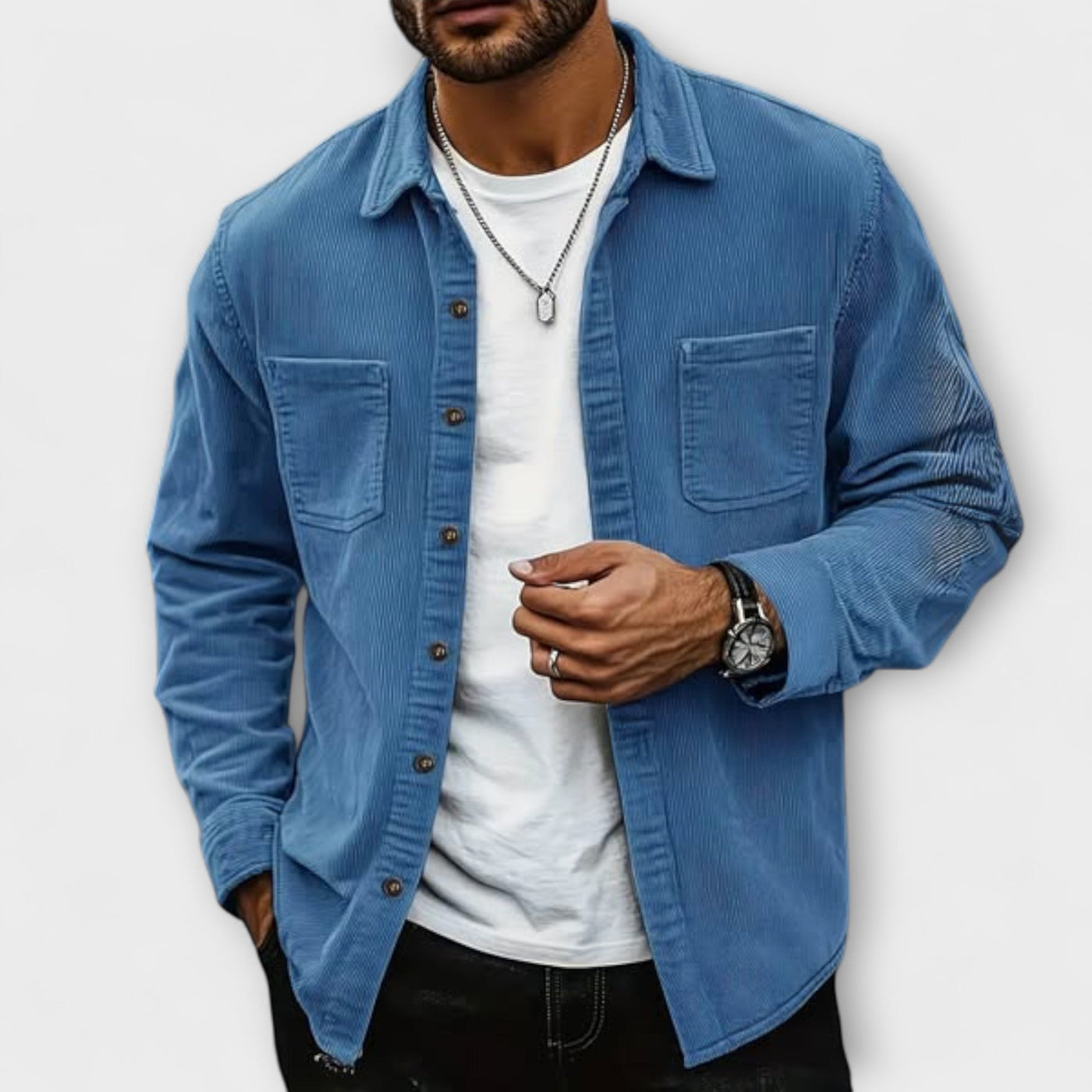 Cardigan in Velluto a Coste