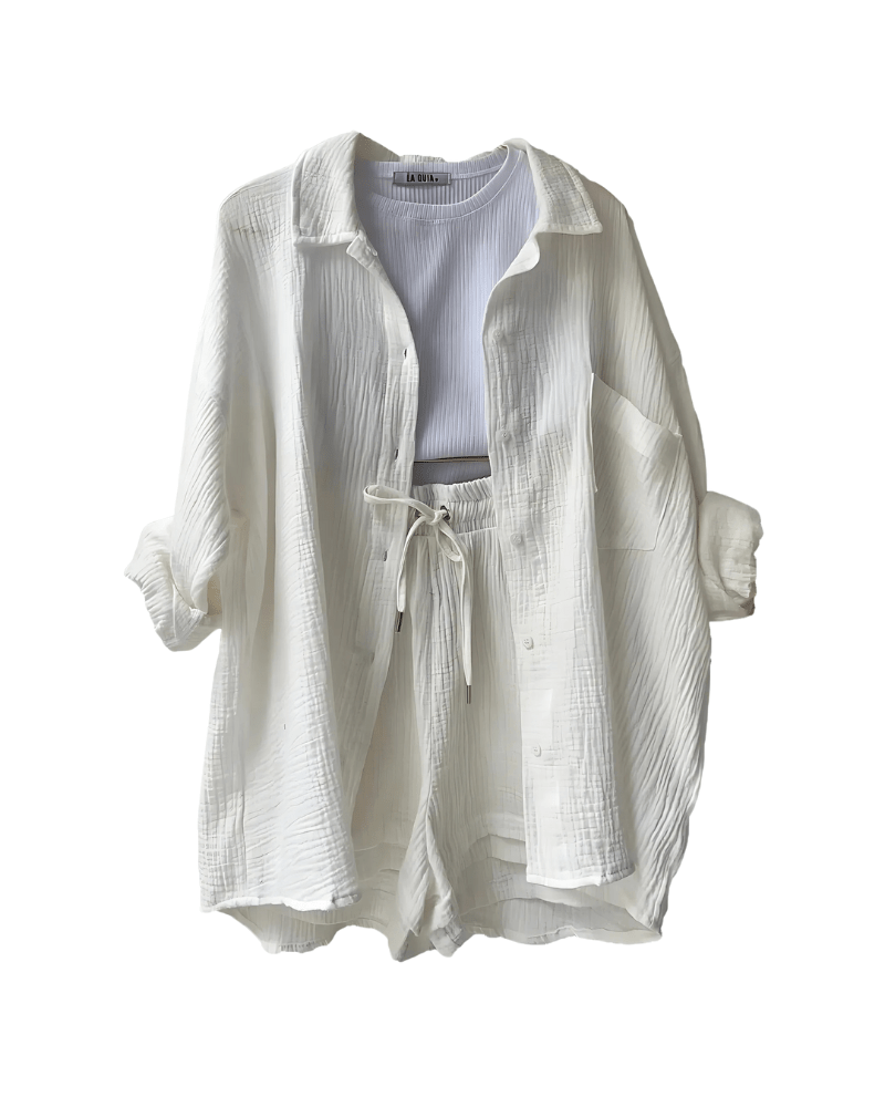 Set di pantaloni corti in cotone Maylee