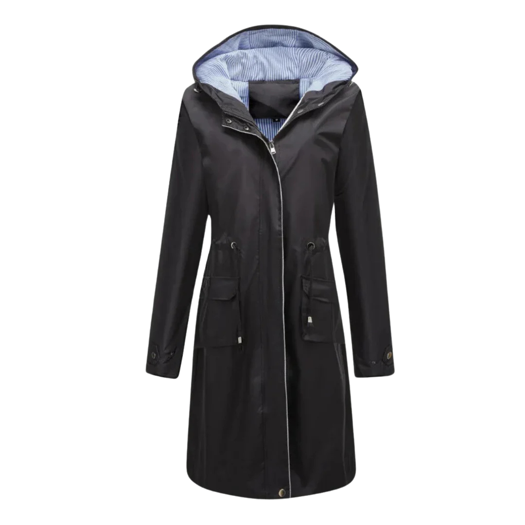 Naya™ Impermeabile Trench Coat con Cappuccio
