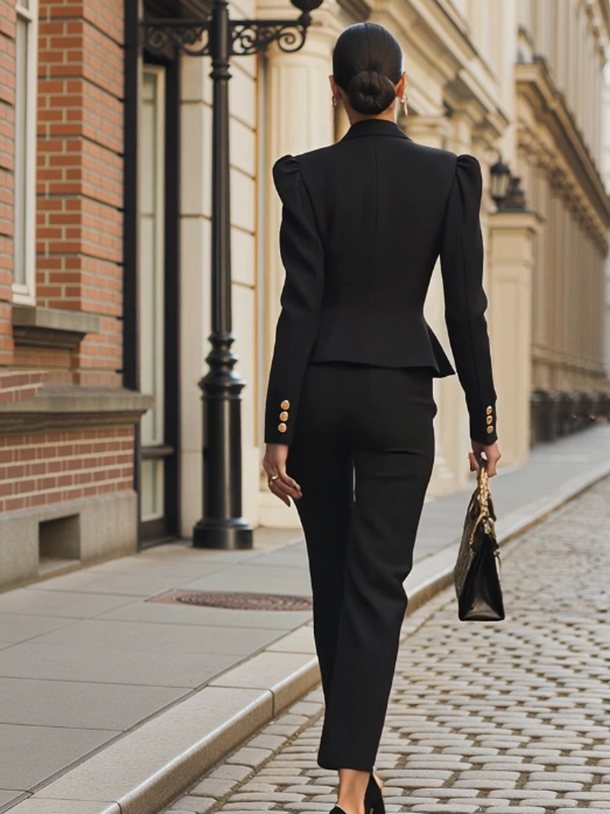 Steffie - Completo Slim con Pieghe e Zip