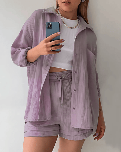 Set di pantaloni corti in cotone Maylee