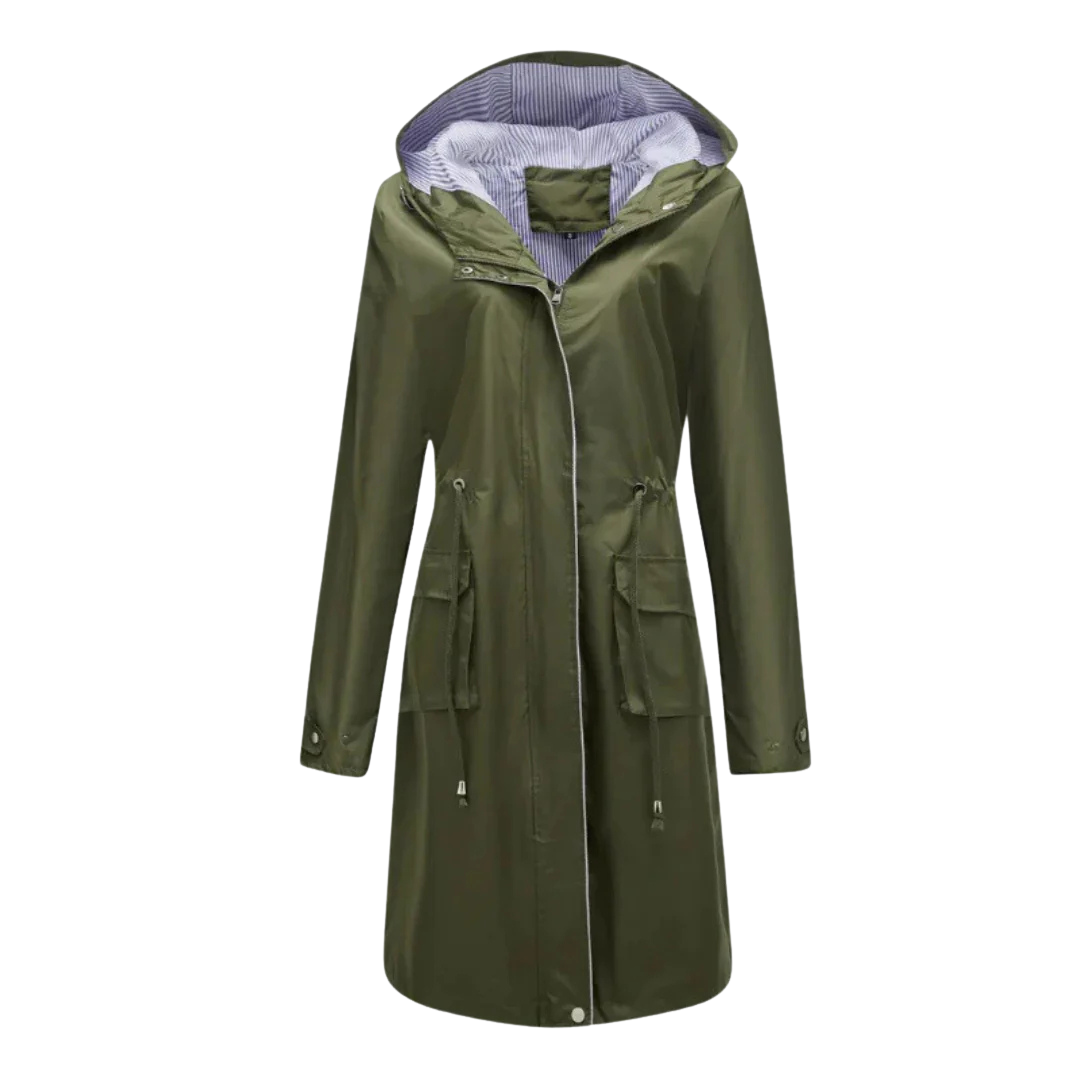 Naya™ Impermeabile Trench Coat con Cappuccio