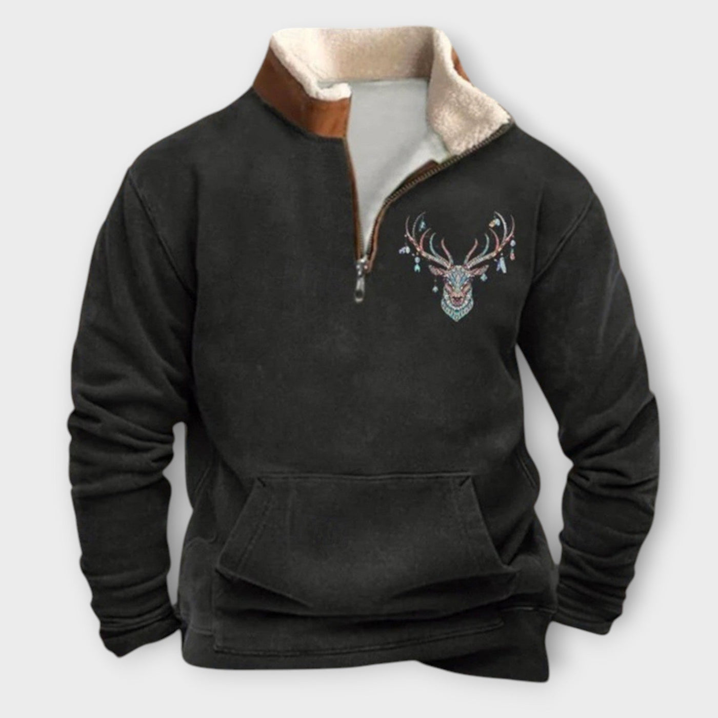 PIERRE™|MAGLIONE A QUARTO ZIP