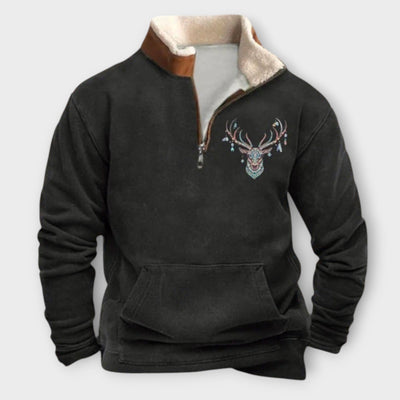 PIERRE™|MAGLIONE A QUARTO ZIP