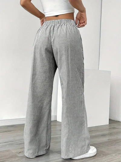 Pantaloni Strappati a Righe Louise