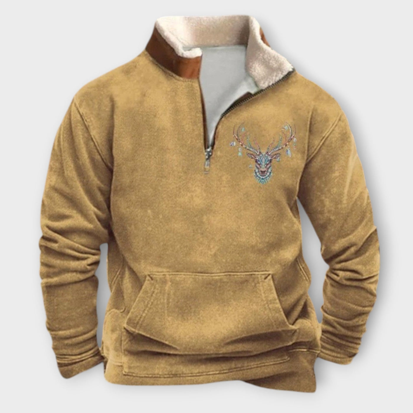 PIERRE™|MAGLIONE A QUARTO ZIP