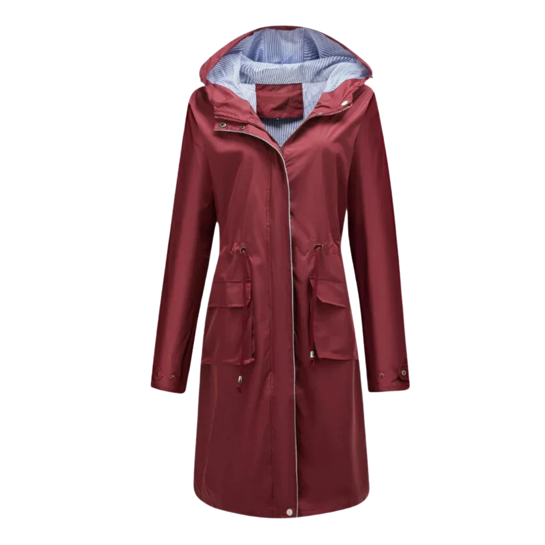 Naya™ Impermeabile Trench Coat con Cappuccio