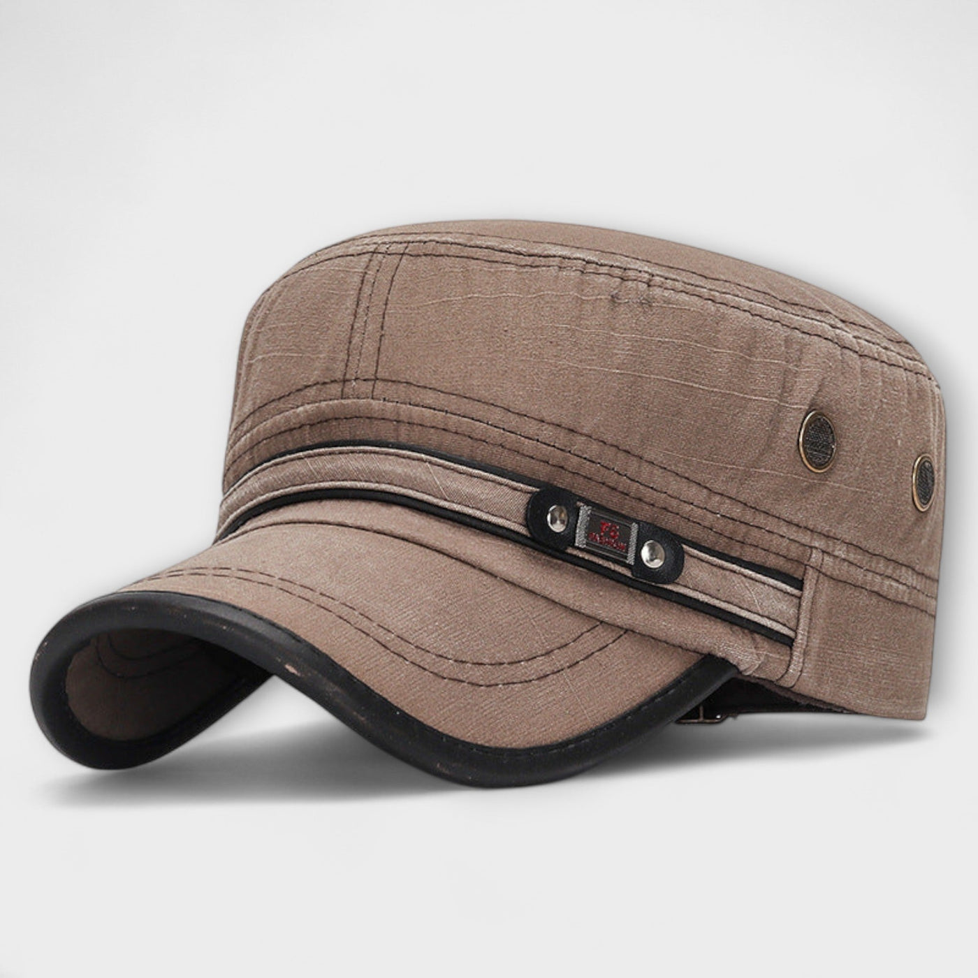 Cappello Piatto in Cotone Vintage