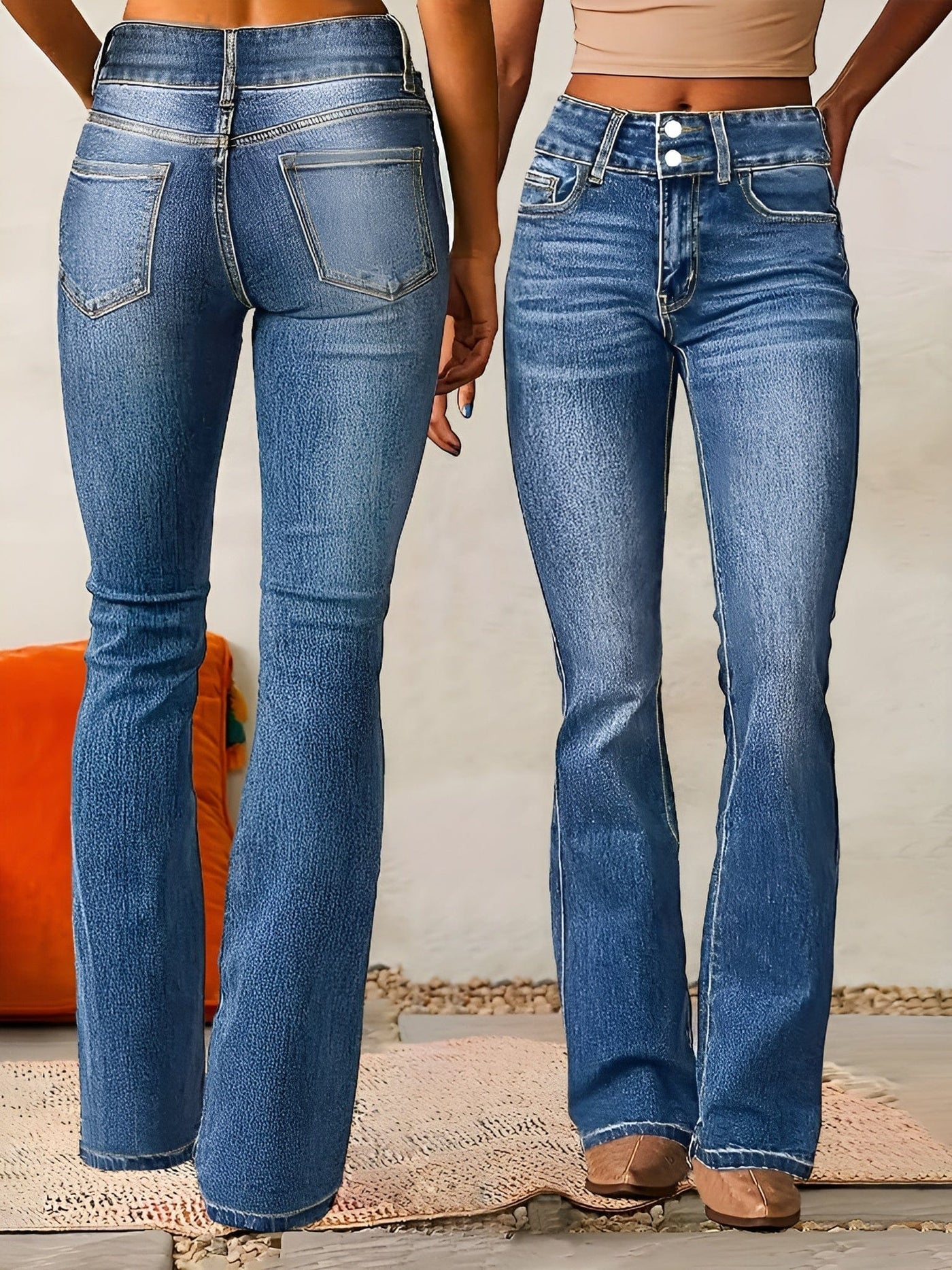 Jeans Flare a Vita Alta Ivana
