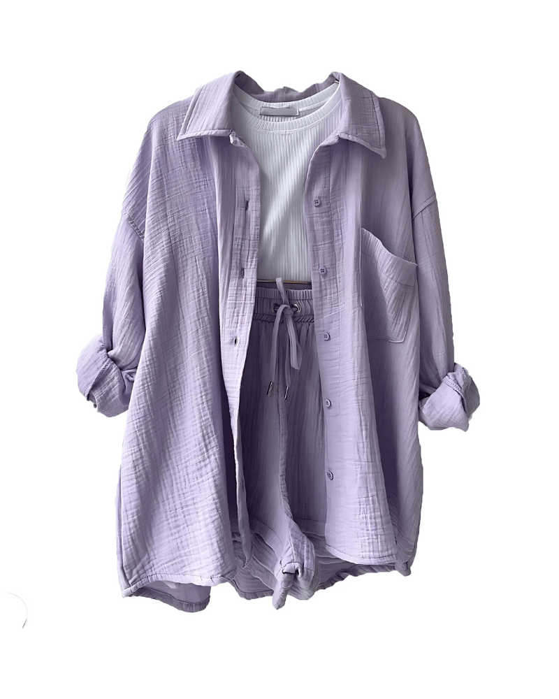 Set di pantaloni corti in cotone Maylee