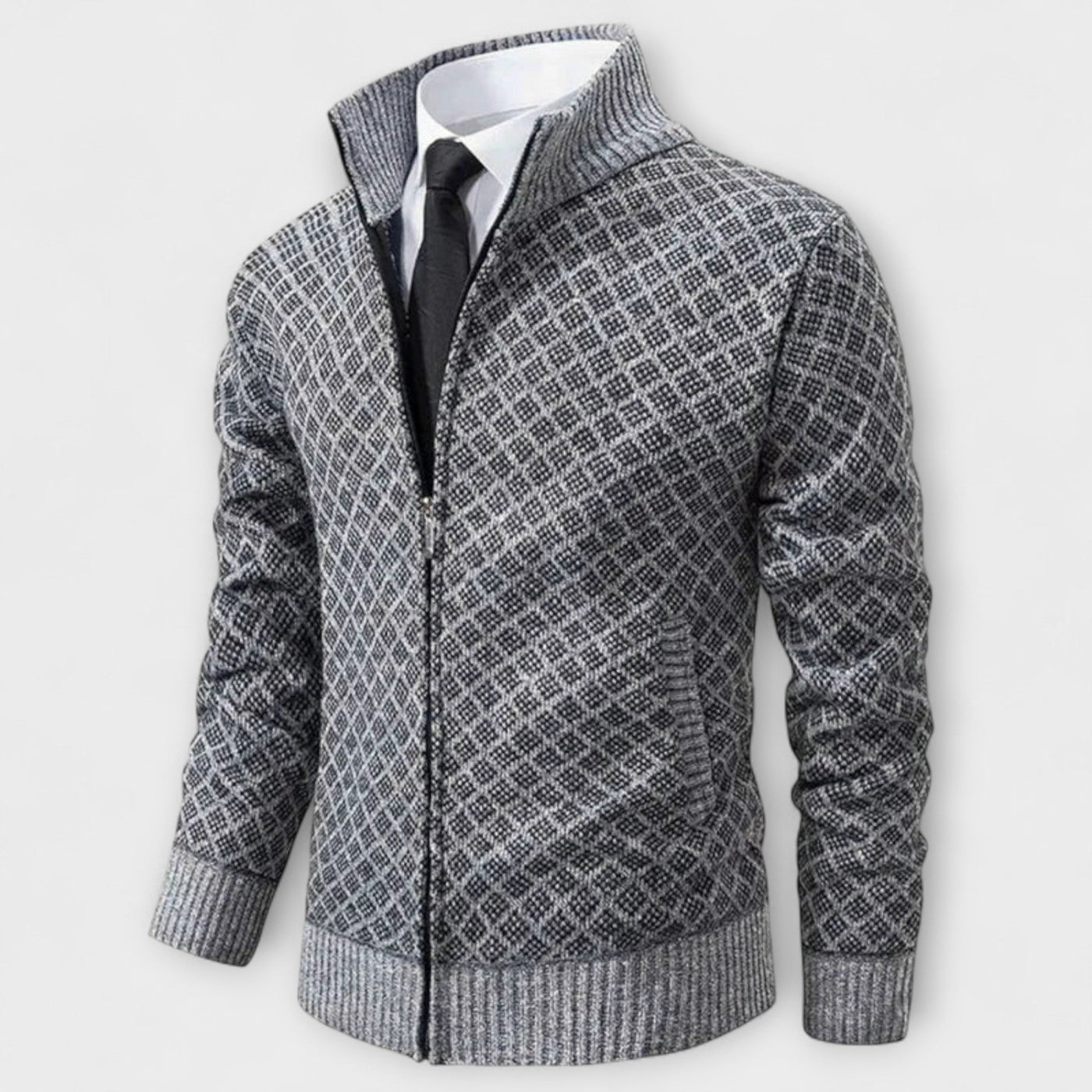 Adam™ – Cardigan con Zip Raffinato