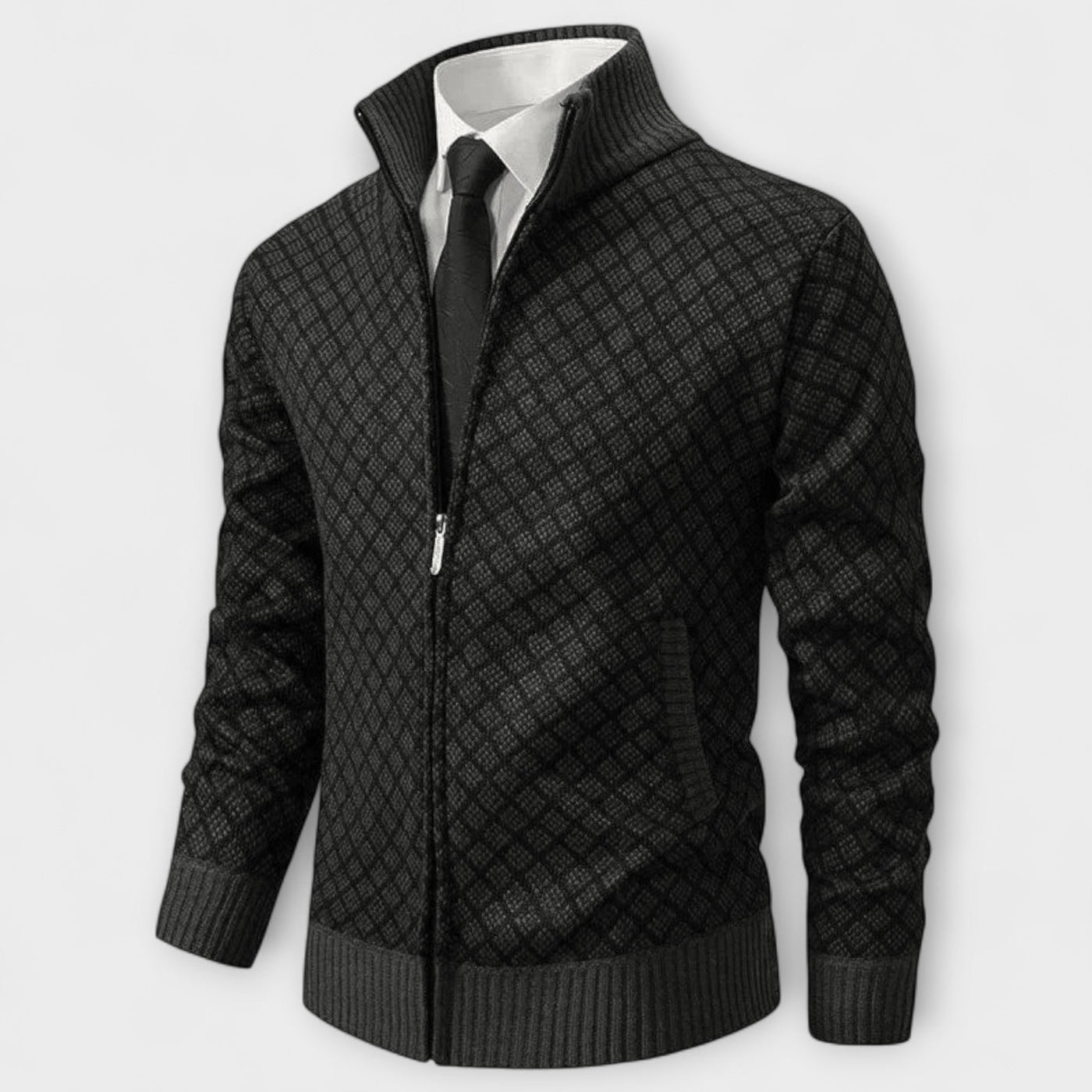 Adam™ – Cardigan con Zip Raffinato