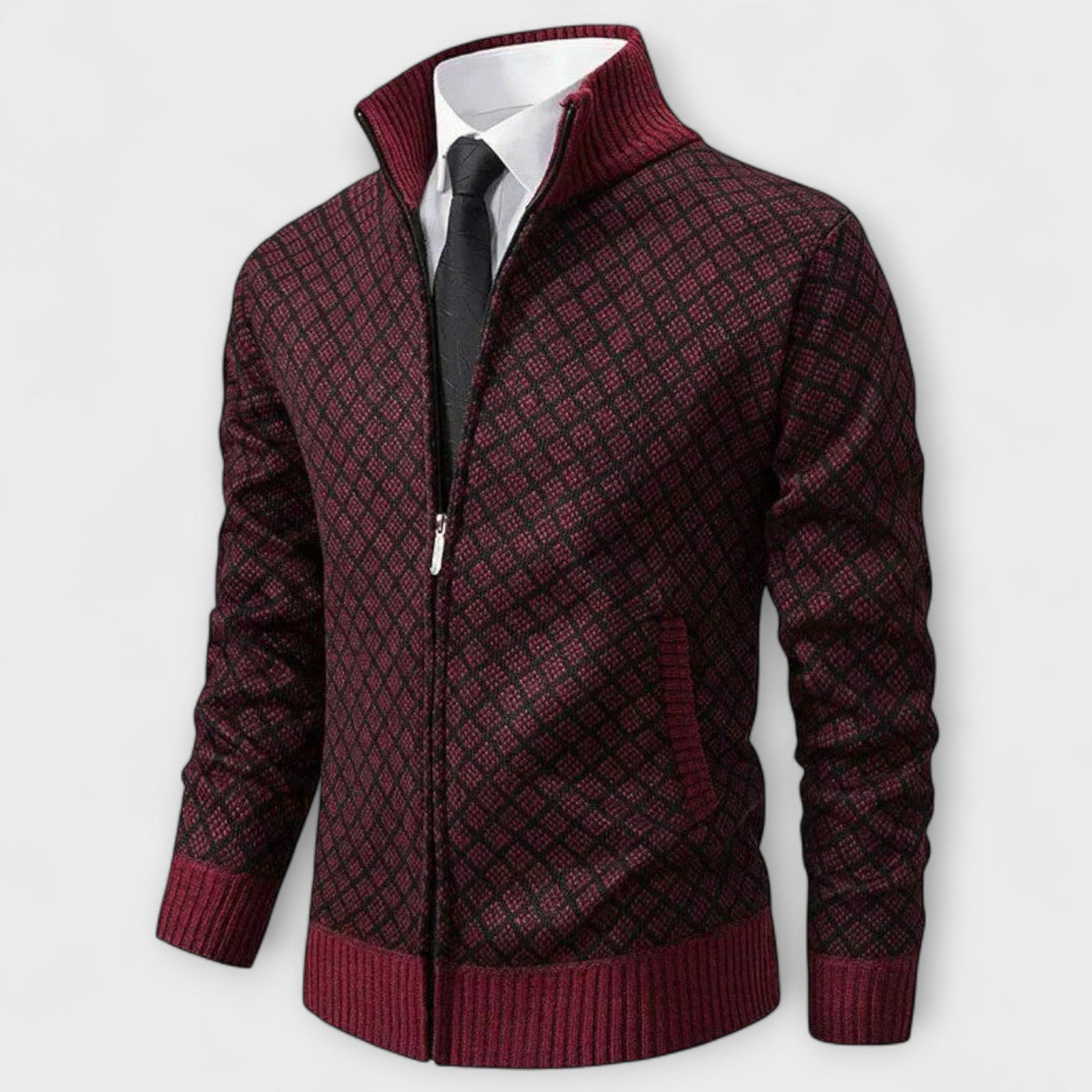 Adam™ – Cardigan con Zip Raffinato