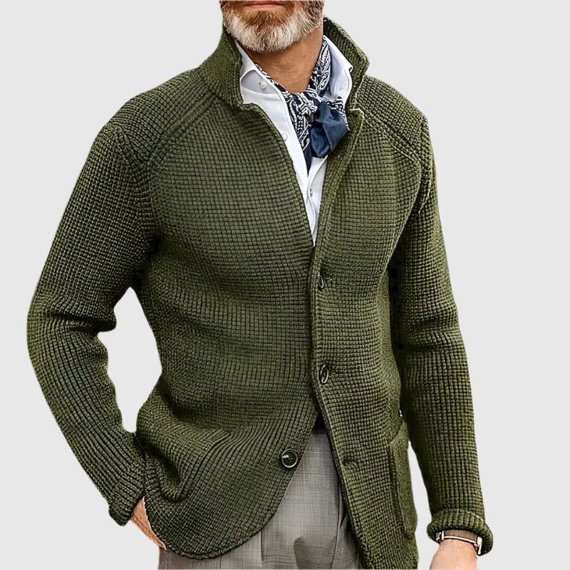Cardigan Uomo Stile Retro Militare