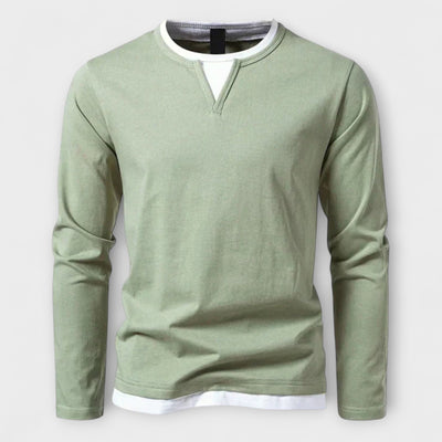 MIRAVO | Maglietta a maniche lunghe premium in cotone pettinato