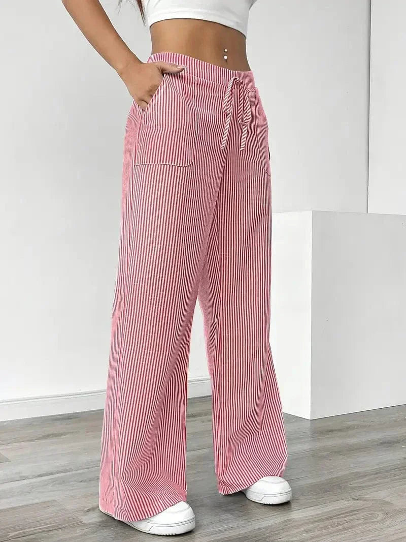 Pantaloni Strappati a Righe Louise