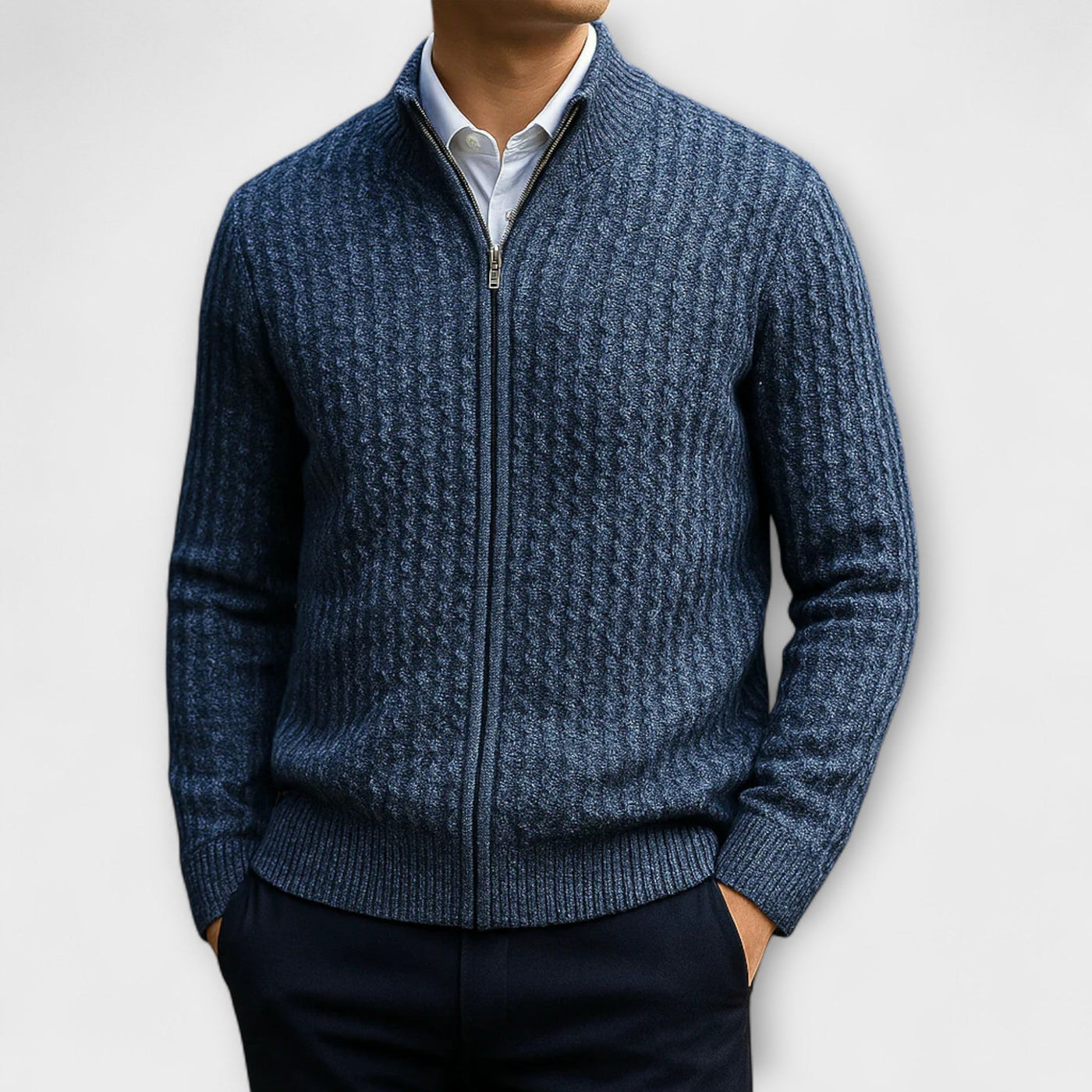 Belmont™ – Maglione con Zip in Lana Merino