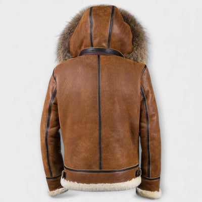 Aron™ | Giacca Bomber con Cappuccio in Pelliccia