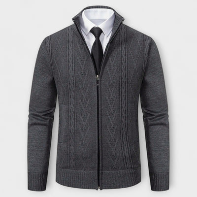 Langley™ – Cardigan con zip a lavorazione a trecce