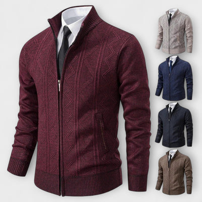 Dawson™ – Cardigan con zip testurizzato