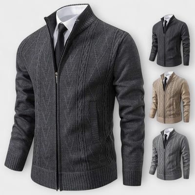 Langley™ – Cardigan con zip a lavorazione a trecce