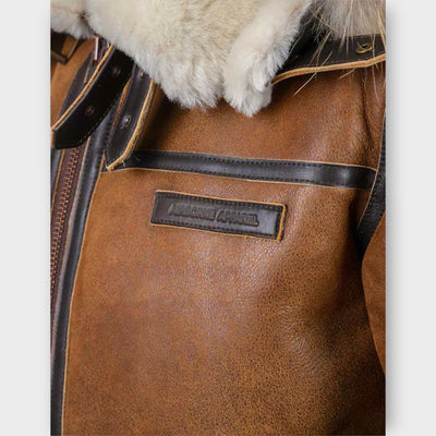 Aron™ | Giacca Bomber con Cappuccio in Pelliccia