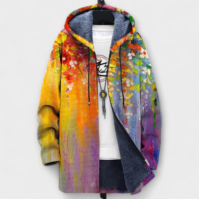 Cardigan lussuoso con ispirazione artistica