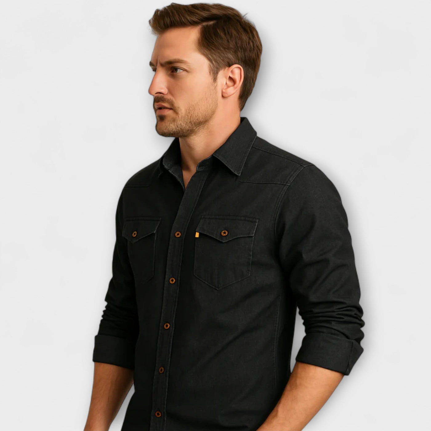 Camicia slim fit in denim