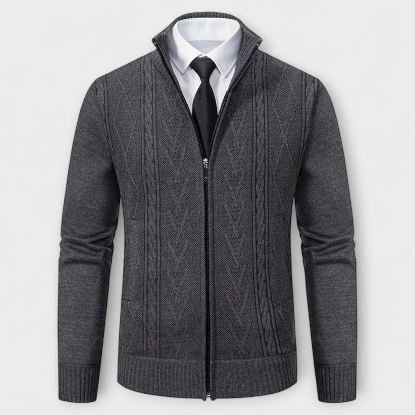 Dawson™ – Cardigan con zip testurizzato