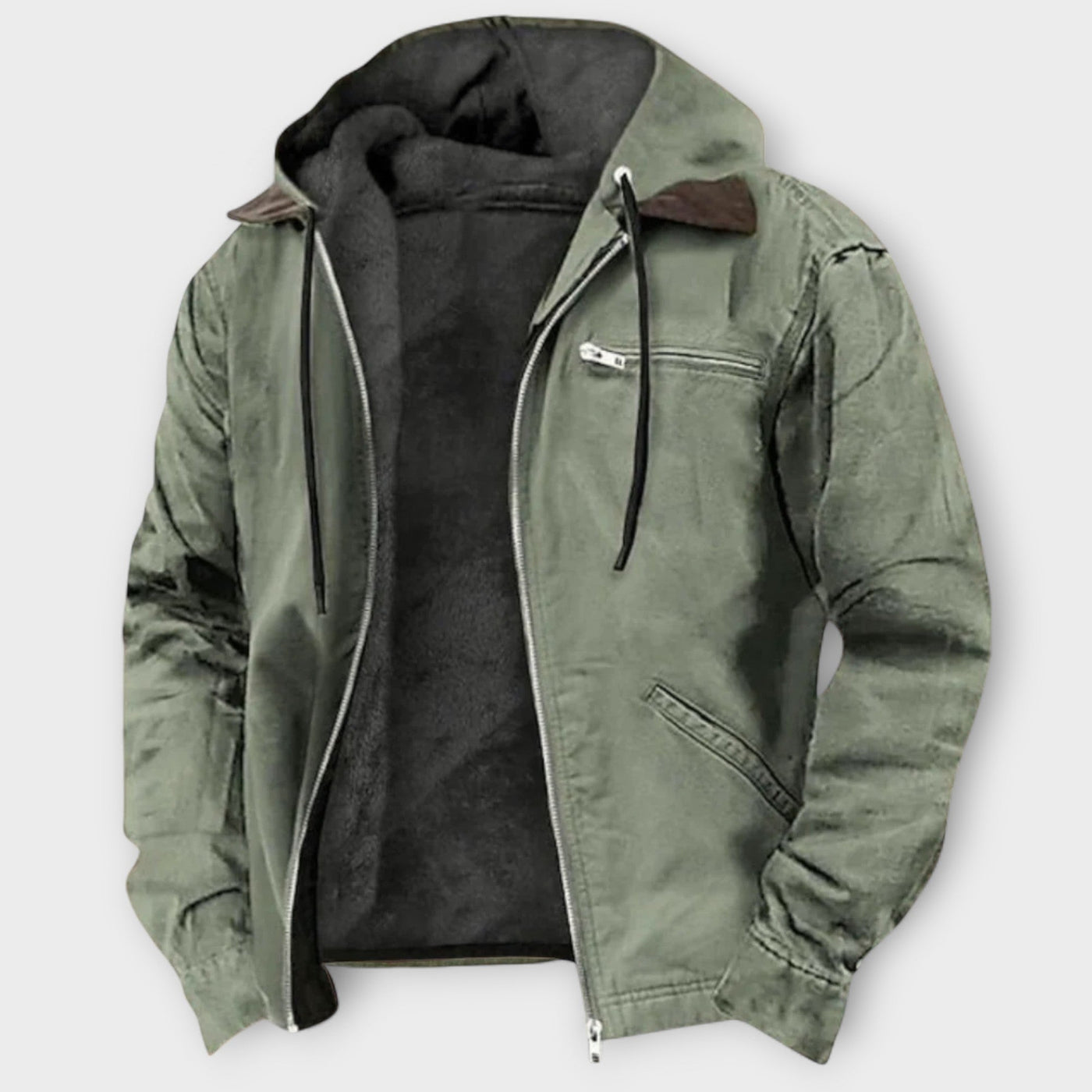 Giacca gilet con zip e cappuccio