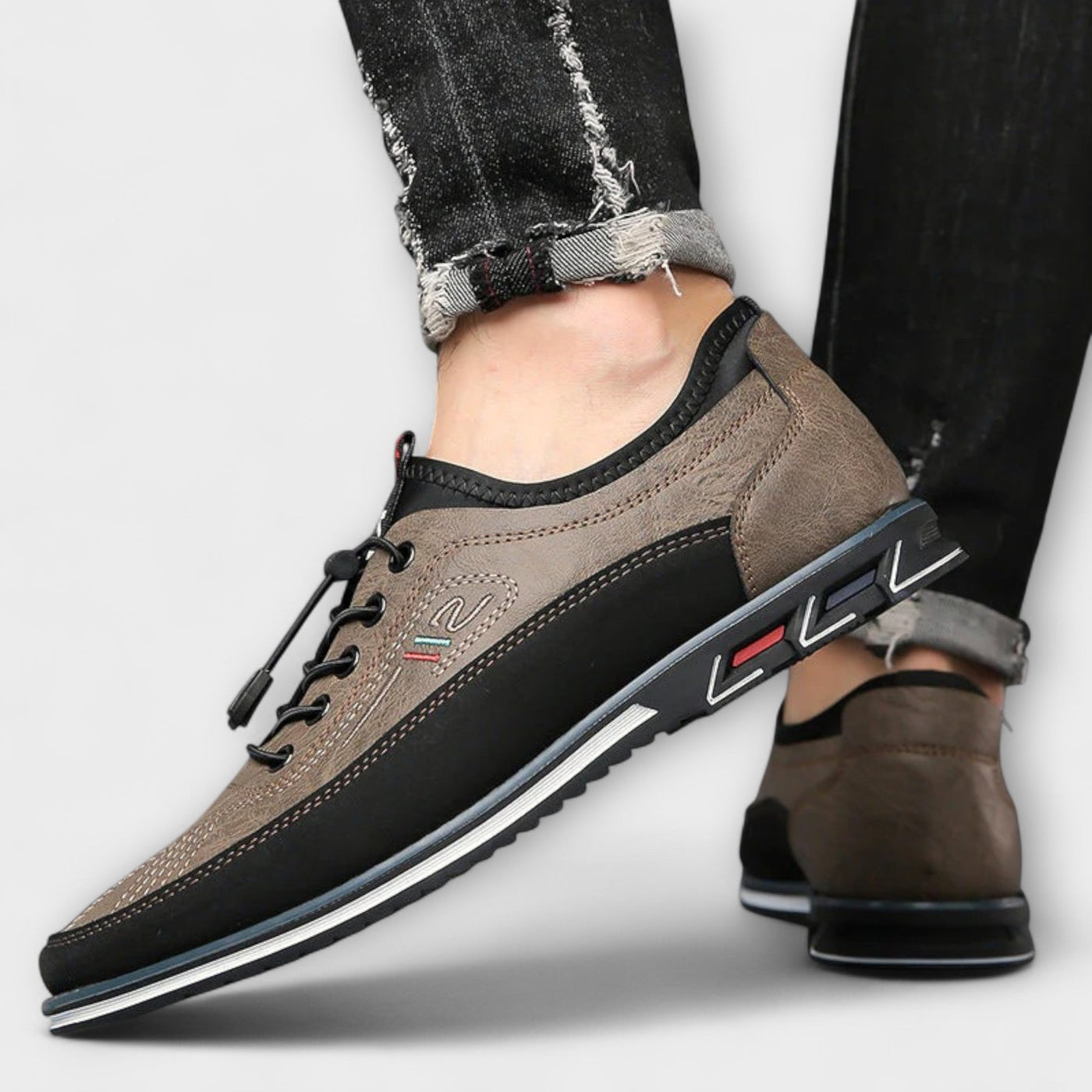 Scarpe Oxford in pelle lavorata