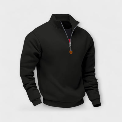 Léo | Felpa con zip e colletto alto – calore, eleganza e comfort quotidiano