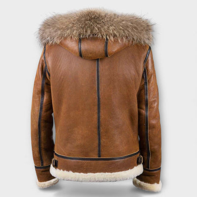 Aron™ | Giacca Bomber con Cappuccio in Pelliccia