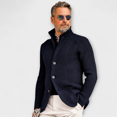 Cardigan Uomo Stile Retro Militare