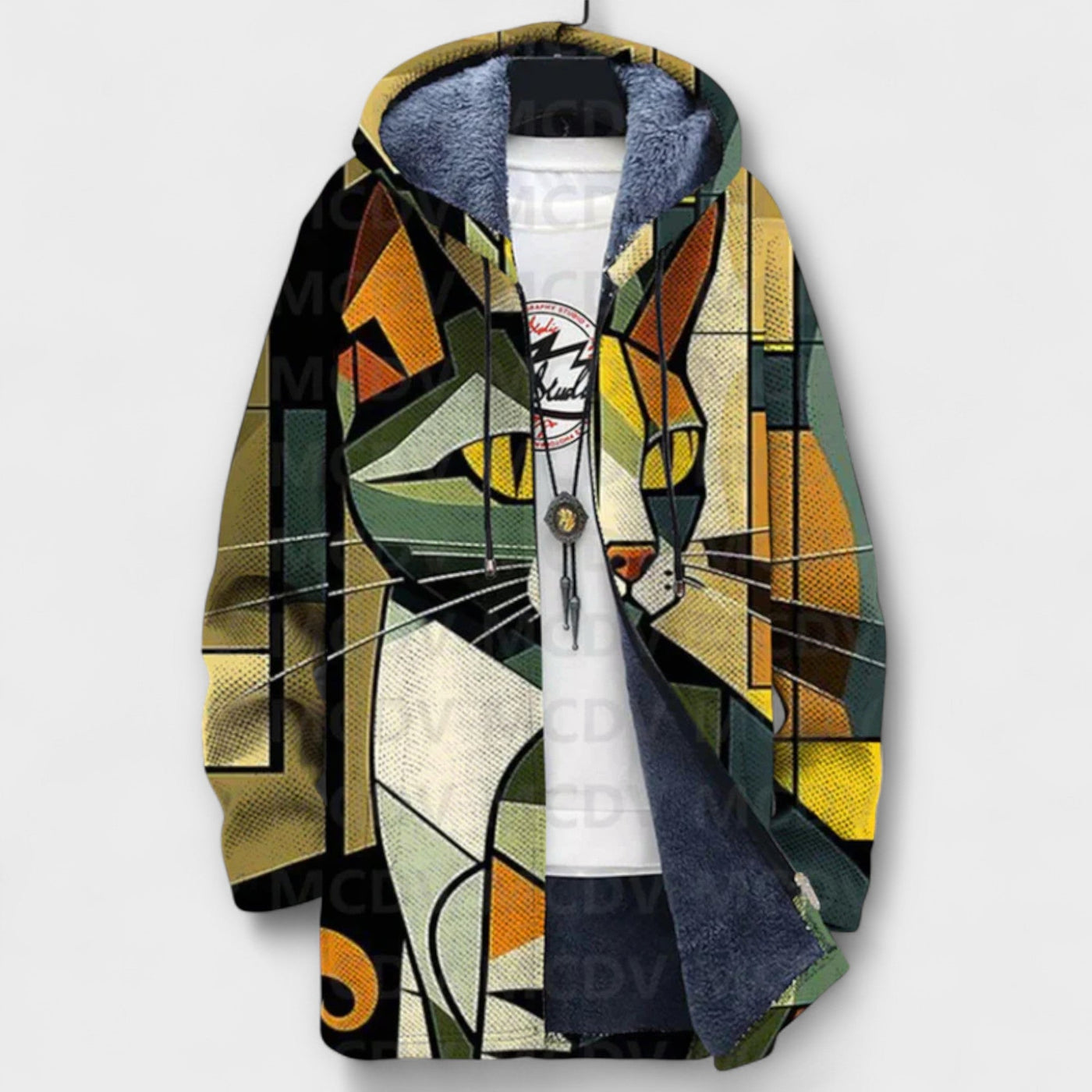 Cardigan Lussuoso con Ispirazione Artistica