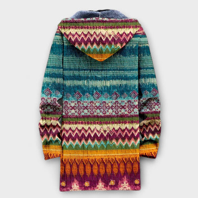 Cardigan lussuoso con ispirazione artistica