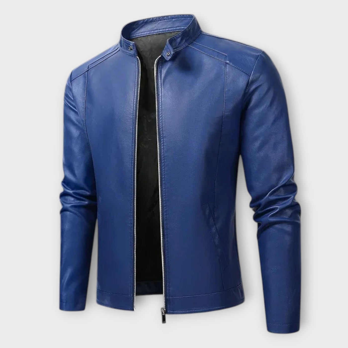Giacca in Pelle da Biker Elegante da Uomo