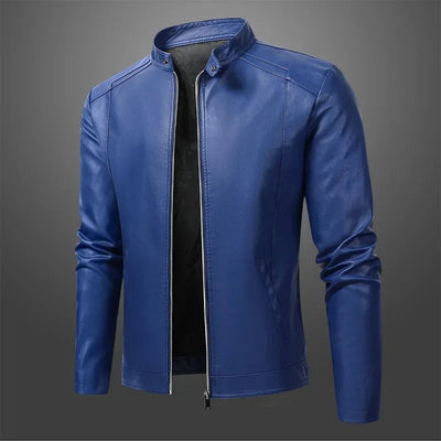 Giacca in Pelle da Biker Elegante da Uomo