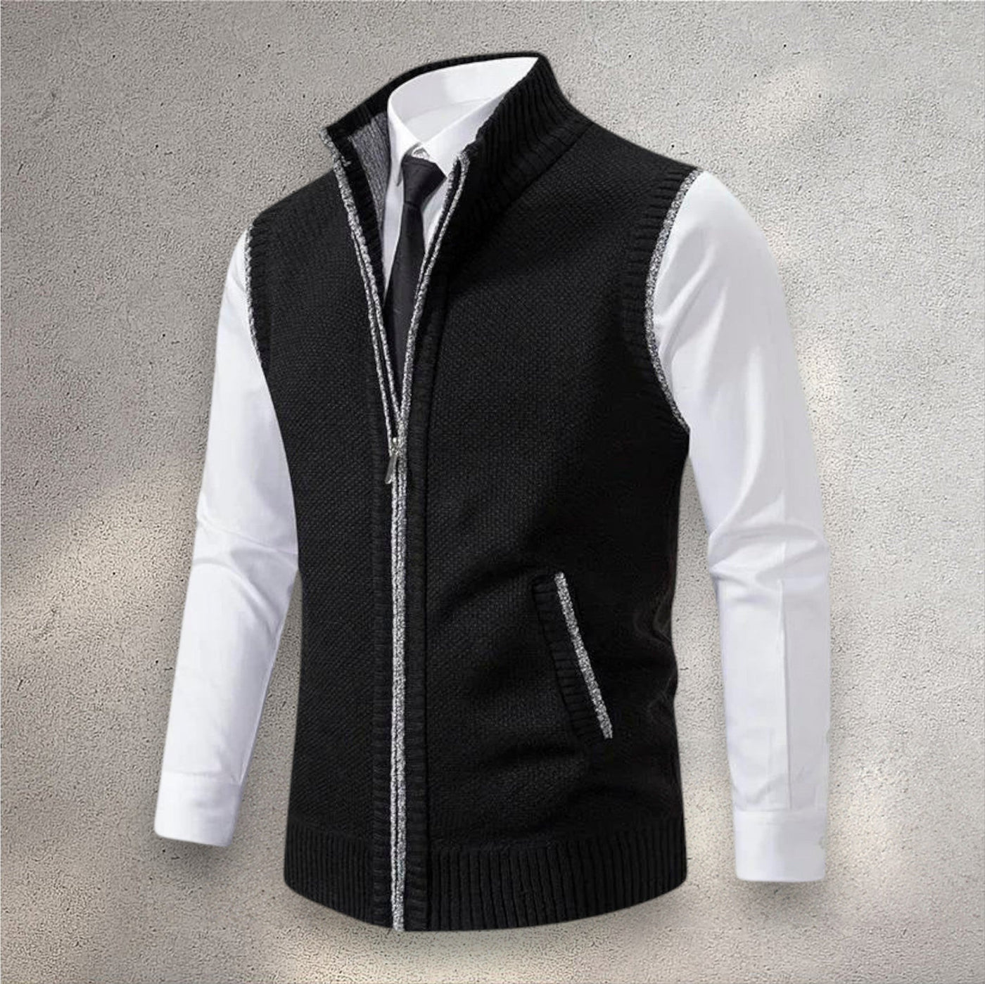 Levi | Gilet in Maglia con Zip Completa