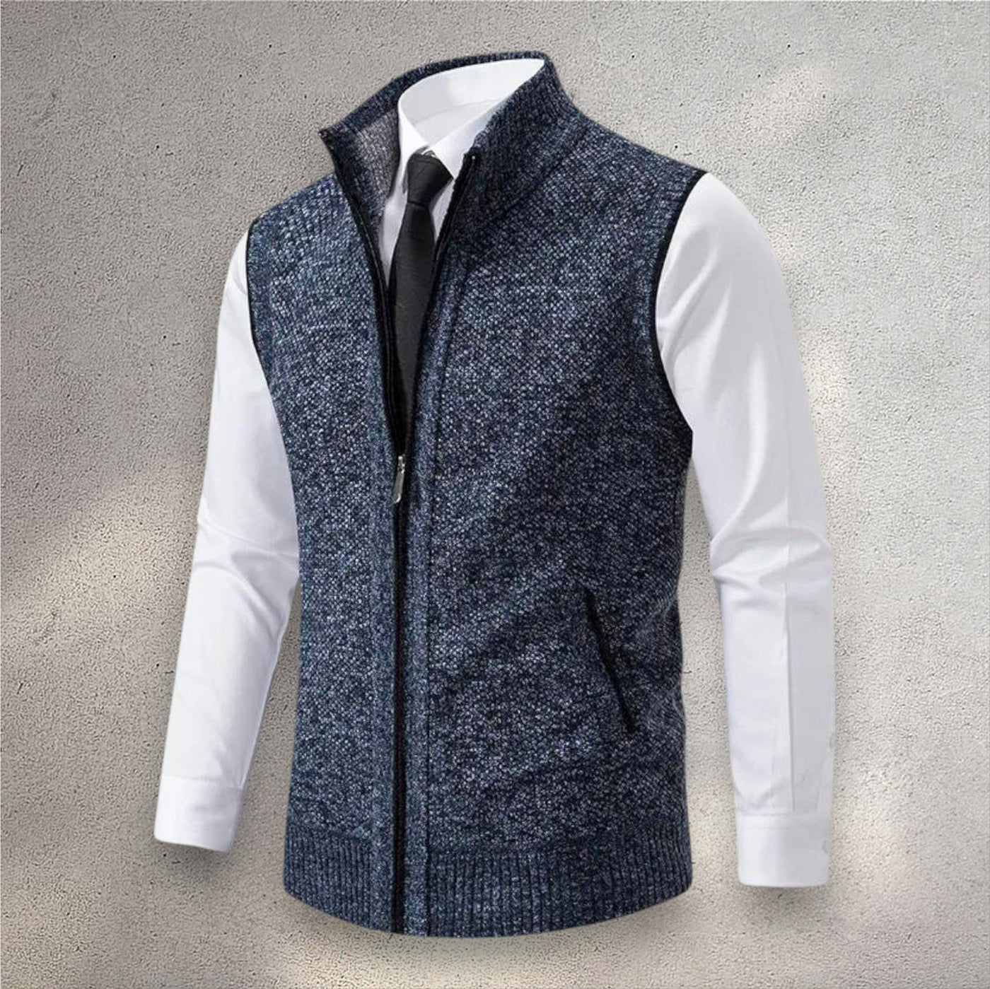 Levi | Gilet in Maglia con Zip Completa