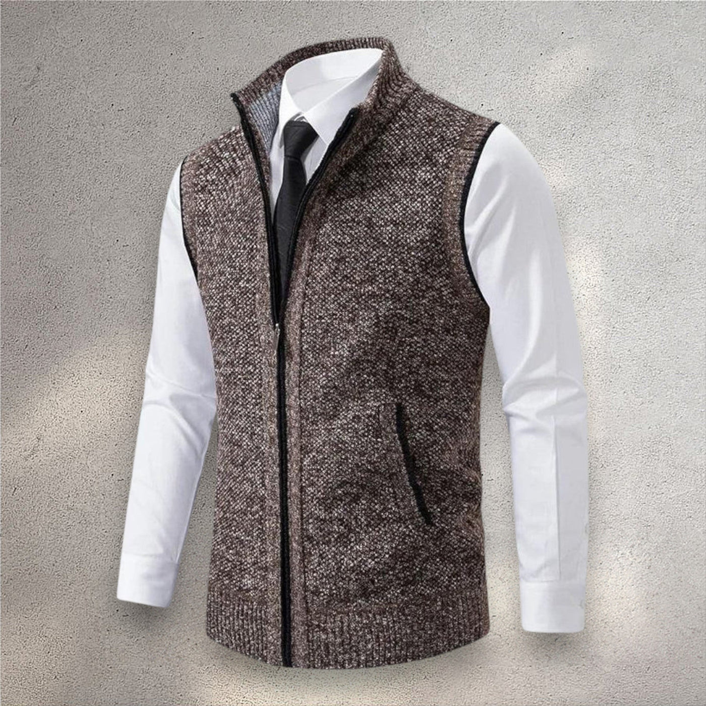 Levi | Gilet in Maglia con Zip Completa