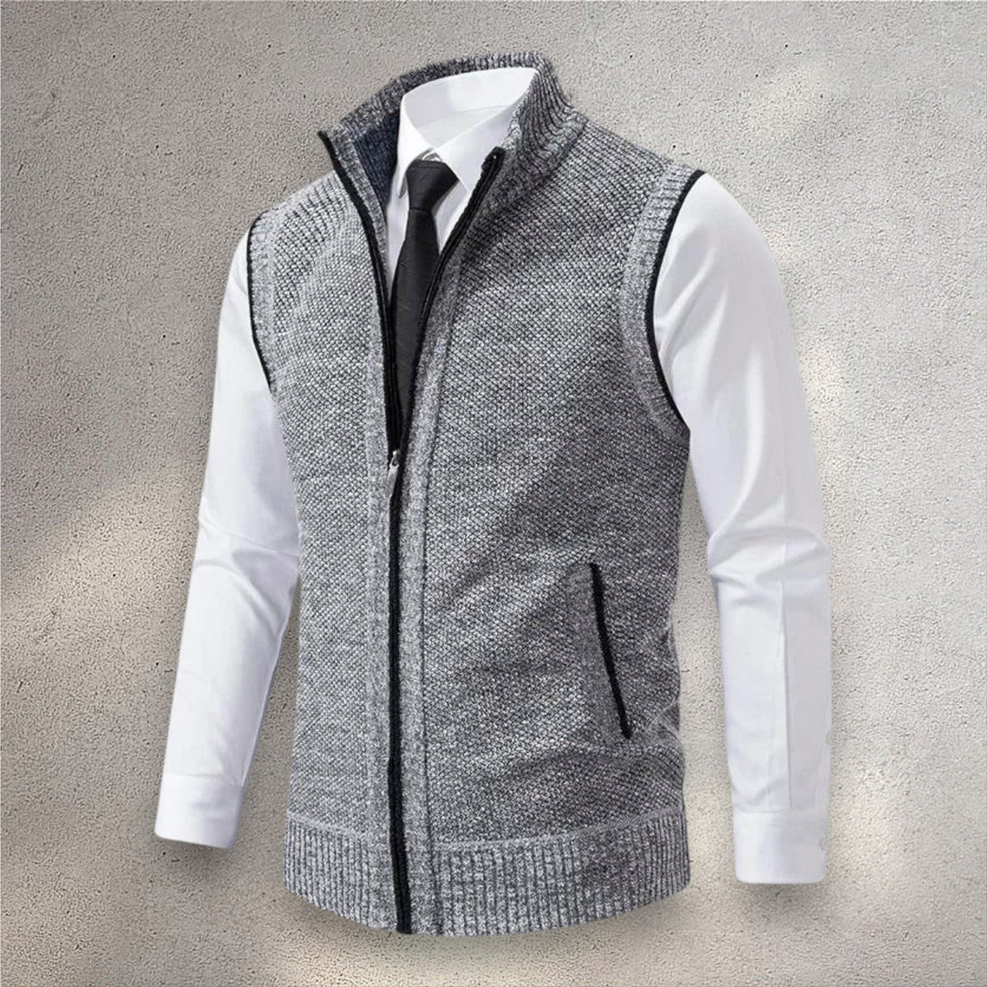 Levi | Gilet in Maglia con Zip Completa