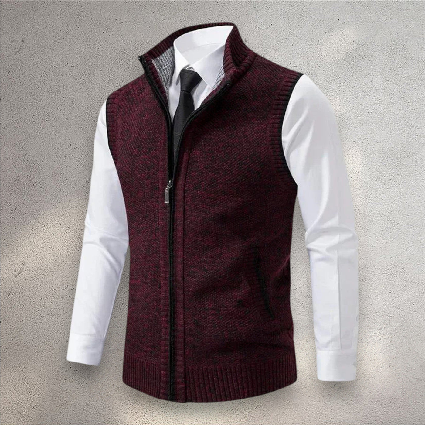 Levi | Gilet in Maglia con Zip Completa
