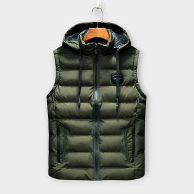 Giubbotto senza maniche Giovanni con cappuccio